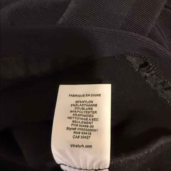 Trina Turk Black Mini Evening Formal Dress Size 10 Off Shoulder - Picture 10 of 10